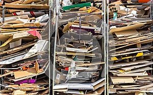 Stack of paper for recycling