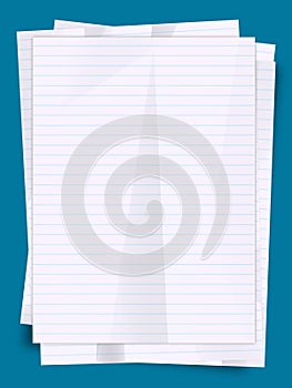 Stack of paper sheets