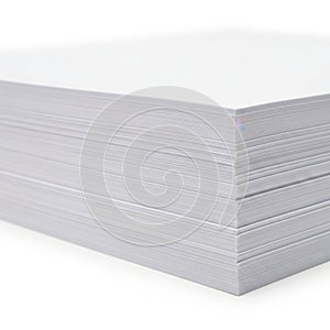 Stack of paper sheets isolated on transparent background