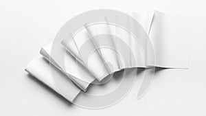 Stack of paper sheets isolated on white background