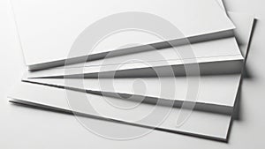 Stack of paper sheets isolated on white background