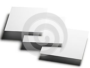 Stack of paper sheets isolated on white background