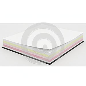 Stack of paper sheets, isolated on white background