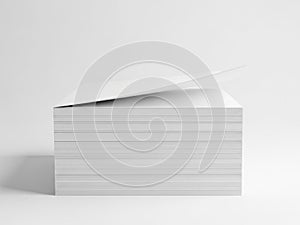 Stack of paper sheets isolated on white background