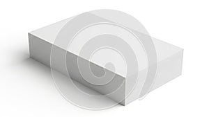 Stack of paper sheets isolated on white background