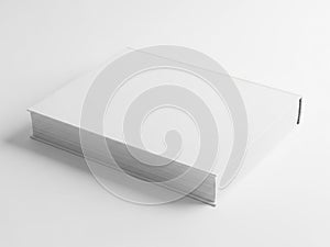 Stack of paper sheets isolated on white background