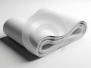 Stack of paper sheets isolated on white background