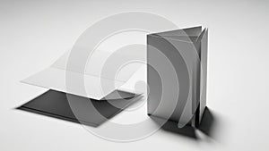 Stack of paper sheets isolated on white background