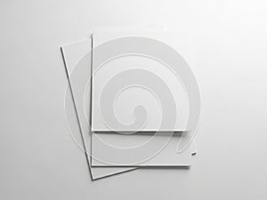 Stack of paper sheets isolated on white background