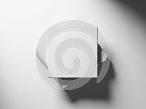 Stack of paper sheets isolated on white background