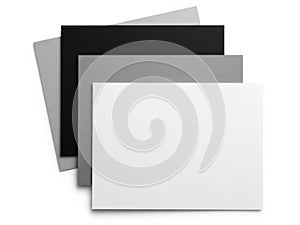 Stack of paper sheets isolated on white background