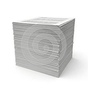 Stack of paper with subtle shadows and highlights for documentation and printing needs