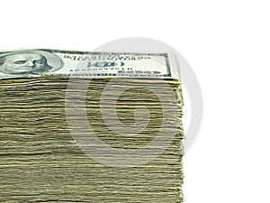 Stack of paper US currency