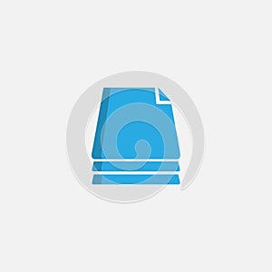 Stack of paper. vector Simple modern icon design illustration