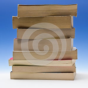 Stack of paperback books