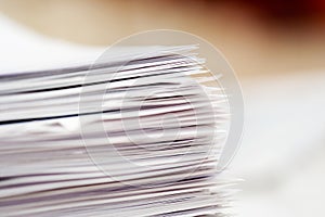 Stack of papers photo