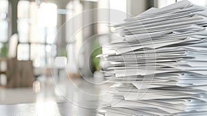 The stack of papers.AI generated image