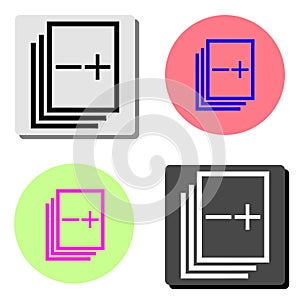 stack of papers. flat vector icon