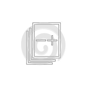 Stack of papers. flat vector icon