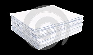 Stack Of a4 Papers isolated on transparent background