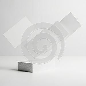 Stack of papers isolated on white background