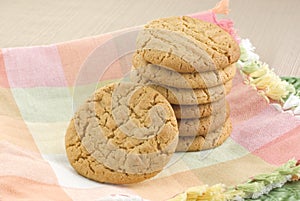 Stack of Peanut Butter Cookies