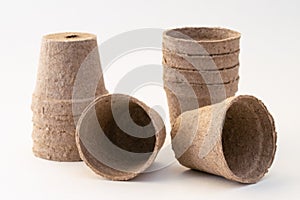 A Stack of Peat Pots