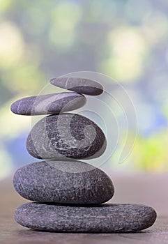 Stack of pebble stones