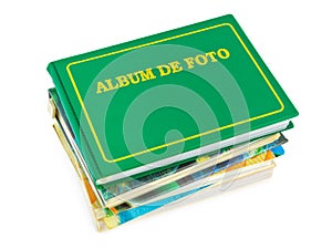 Stack of photo albums