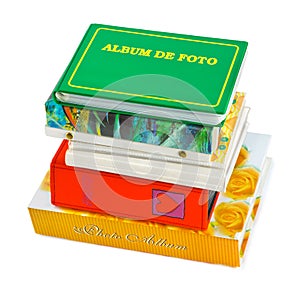 Stack of photo albums