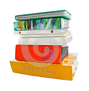 Stack of photo albums