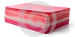 Stack of Pink and Red Paper