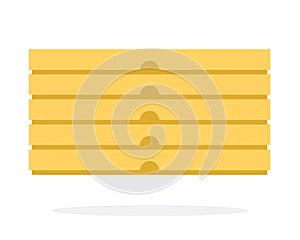 Stack of pizza boxes vector flat isolated