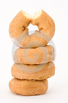 Stack of plain donuts