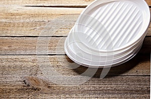 Stack of Plastic Plates