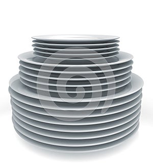 Stack of plates photo