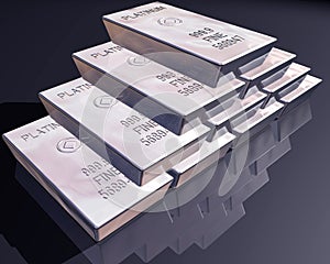 Stack of platinum bars