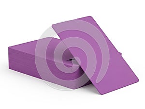 Stack of playing cards isolated on white background