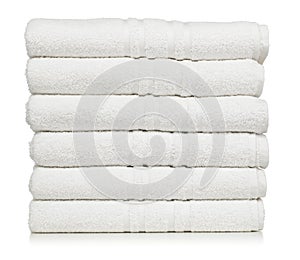 Stack of plush hotel towels