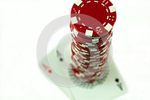 Stack of poker chips