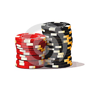 a stack of poker chips vector flat minimalistic isolated illustration