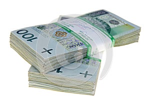 Stack of polish zloty