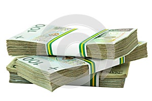 Stack of polish zloty