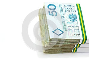 Stack of polish zloty