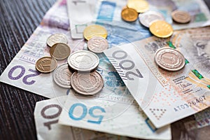 Stack of polish zloty