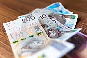 Stack of polish zloty