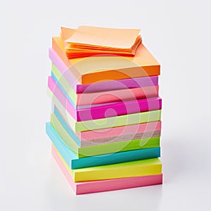 A stack of post it notes sitting on top of each other