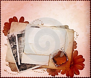 Stack of postcards template