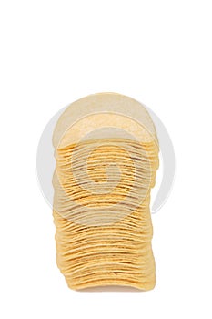 A stack of potato chips
