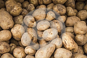 Stack potatoes background